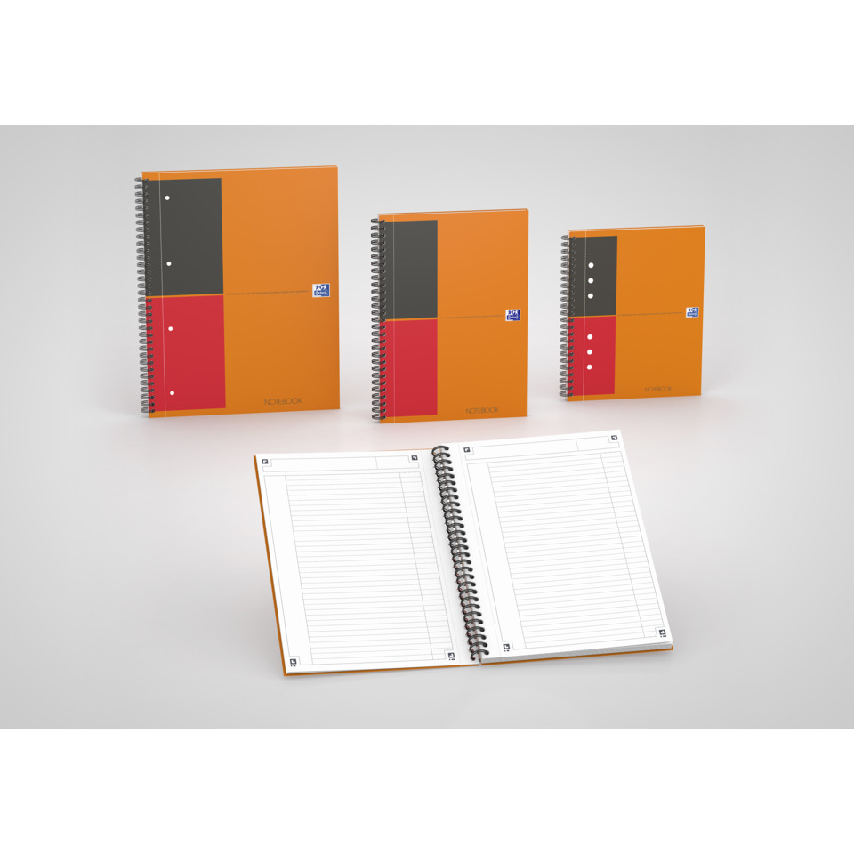 Notizbuch, Spiralheft, Kunstleder?, Kompaktformat?, Orangene Einband, Notizbuch, Spiralbindung, Orangene Hülle, DIN A5, Linierte Seiten