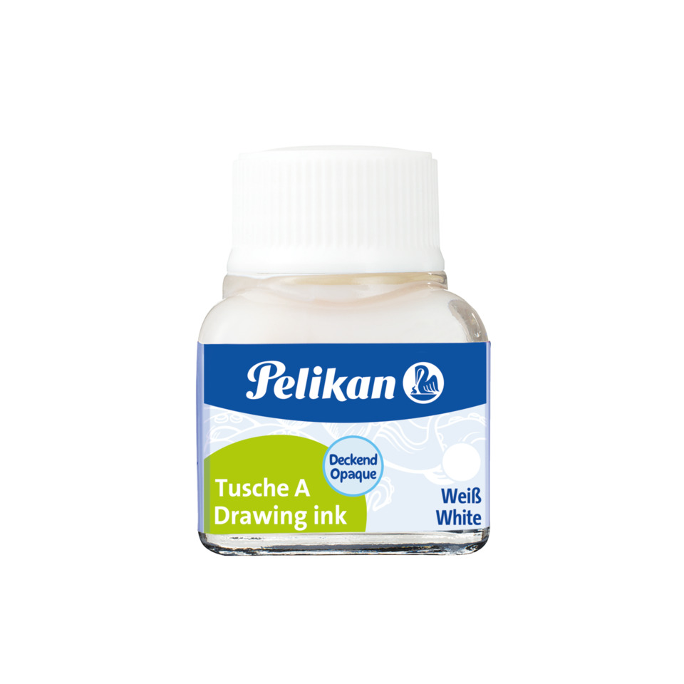 Drawing ink, Pigment, White, Bottle, Pelikan ink