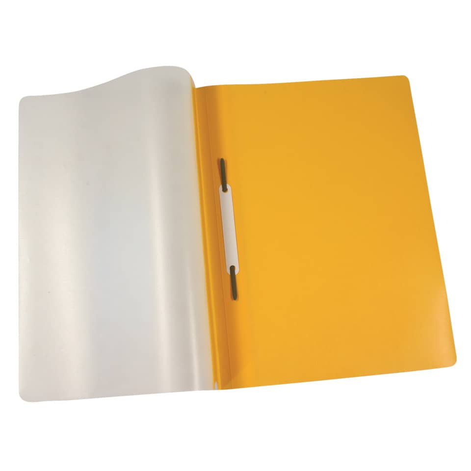 Notizbuch, Ordner, A4, Gelb, Klammerheftung