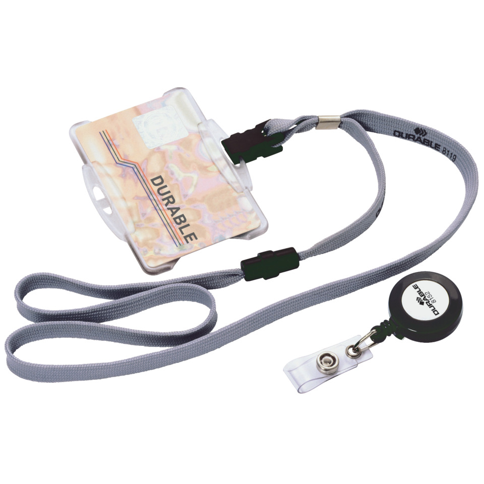 ID-Ausweishalter, Lanyard, ausziehbares Band, Kartenhalter aus Kunststoff, Clip-Badge-Halter