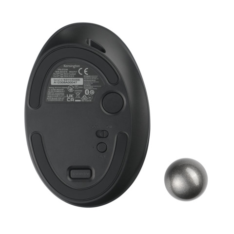 Funkmaus ErgoTrackball, kabellos, schwarz/silber KENSINGTON K72196WW