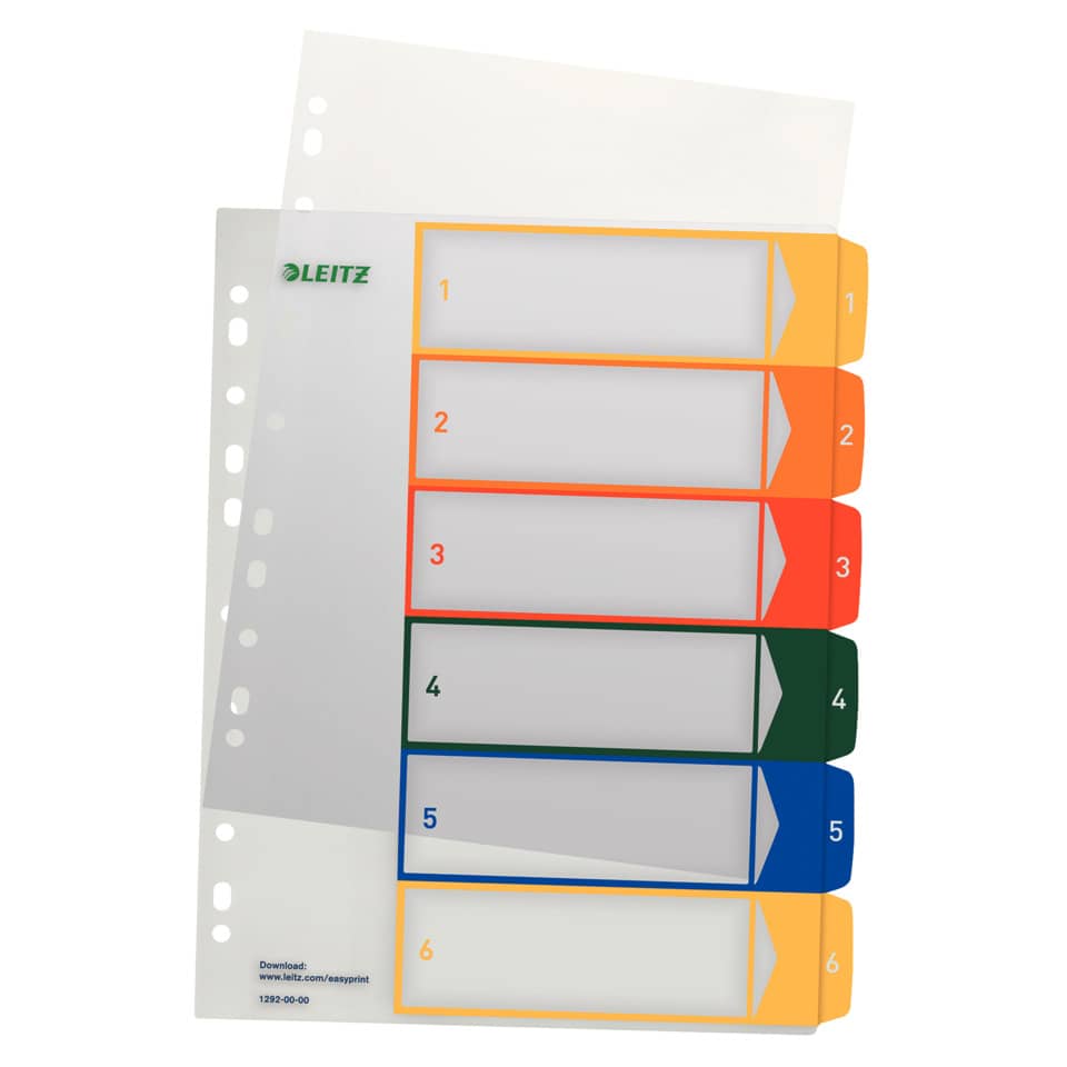 farbige Ordner, Ordner mit Reitern, Beschriftete Tabs, Farbkodierung, Druckbleiste
