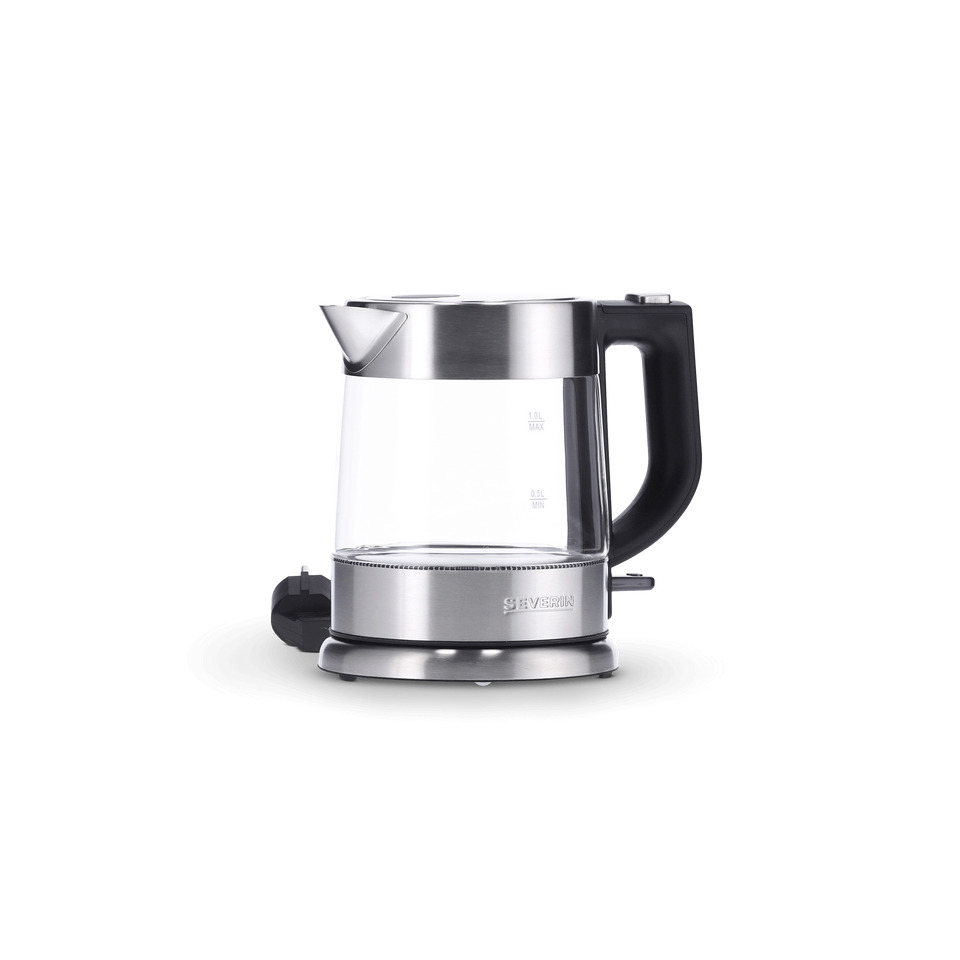 Wasserkocher, Kaffeemaschine, Glasbehälter, Edelstahl, Kabelanschluss