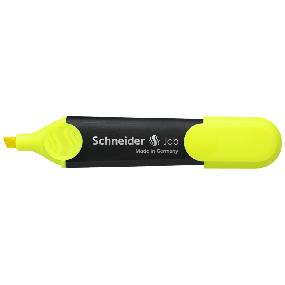 highlighter, neon-gelb, Kunststoff, Doppelkappe, ausziehbar