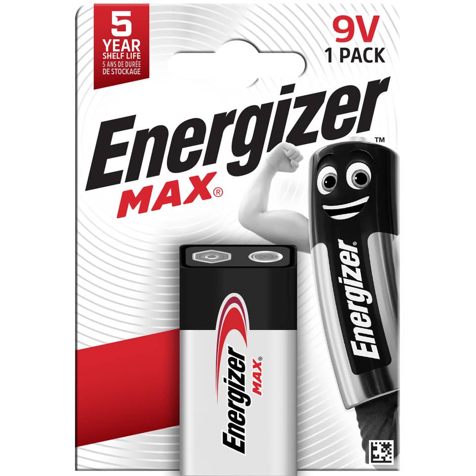 9V, 1 Pack, Energizer, Batterie, 9V-Batterie