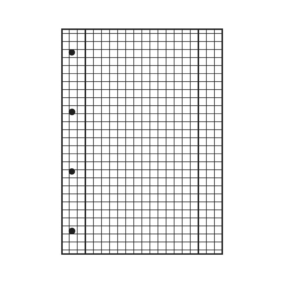 Gitter, Notizblock, Spiralbindung, Tupfen, PP