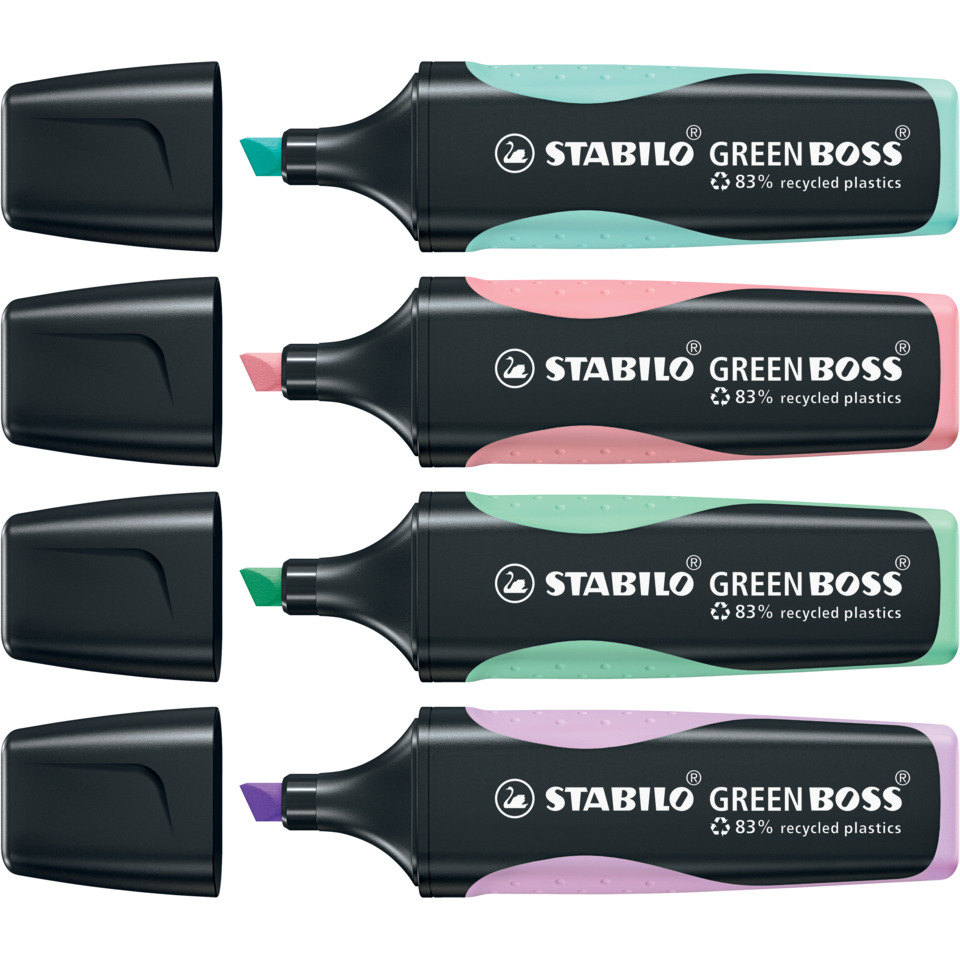 Marker, Hochlighters, Glitter, Stabilo, Recyceltes Plastik, Marker, Highlighters, Dry-erase, Plastic, Set