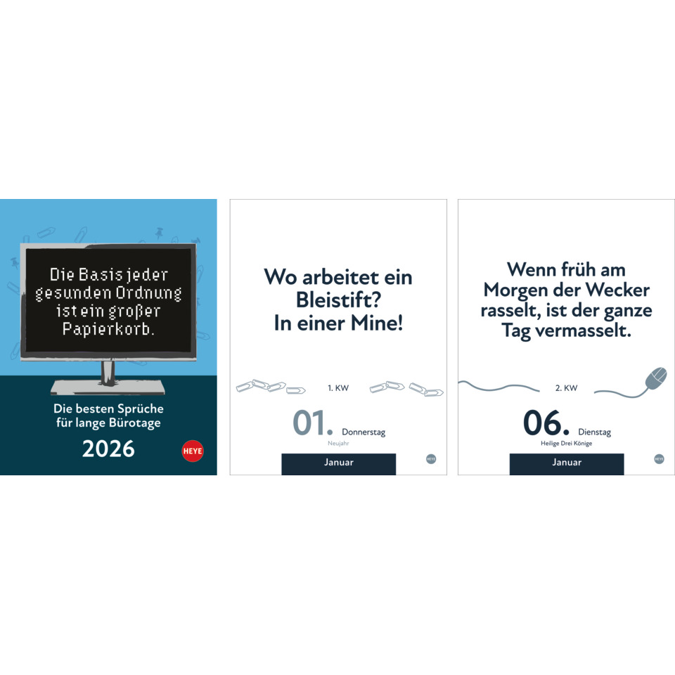 Kalender, Monatskalender, Januar, Satz, Bürobedarf