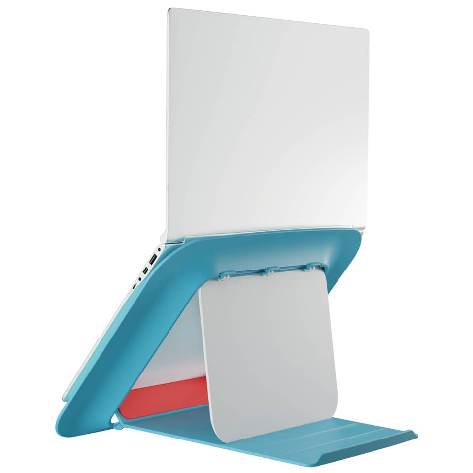 Laptopständer, Verstellbar, Blau, Faltbar, Scharnier Docking
