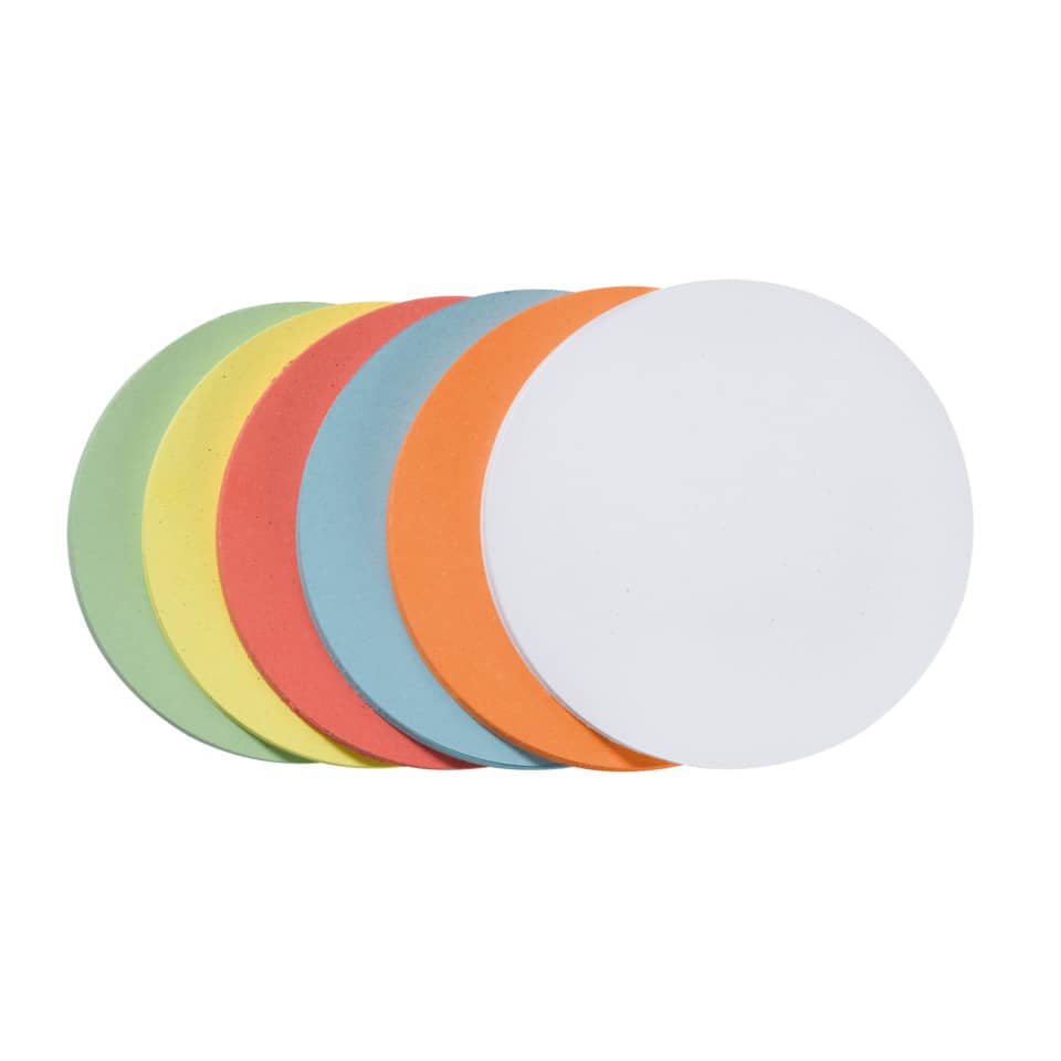 bunting circles, colorful discs, foam pads, six colors, color palette