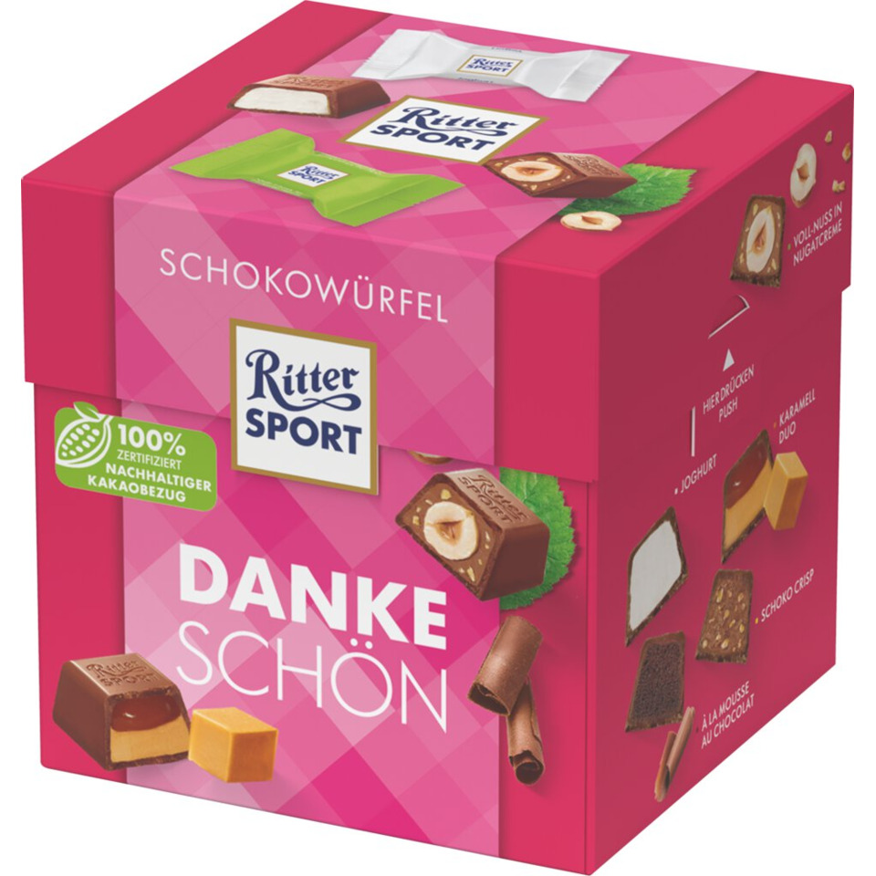 Schokoladenbox, Pralinen, Nuss, Ritter Sport, Dankeschön