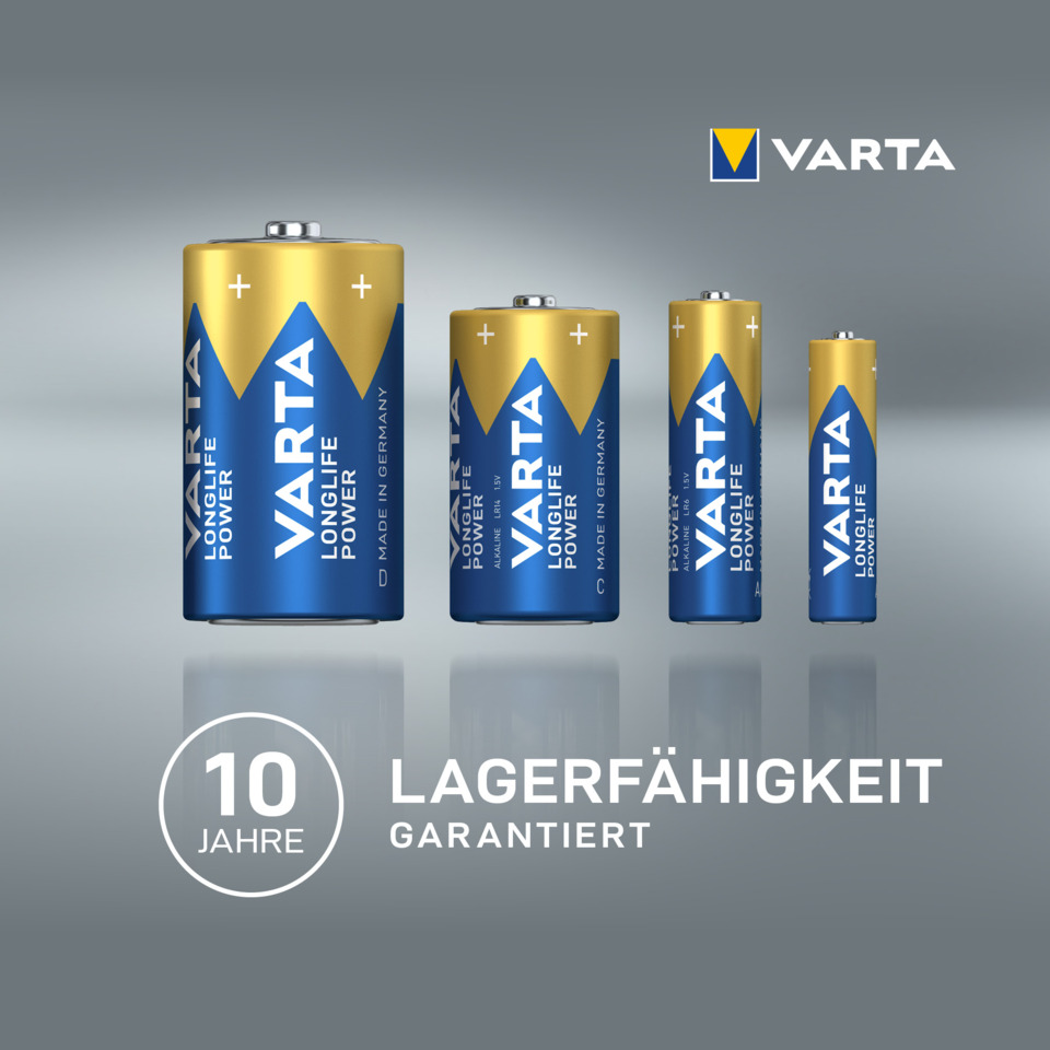 Batterien, AA-Batterien, Mikro Batterien, VARTA, Lagerfähigkeit