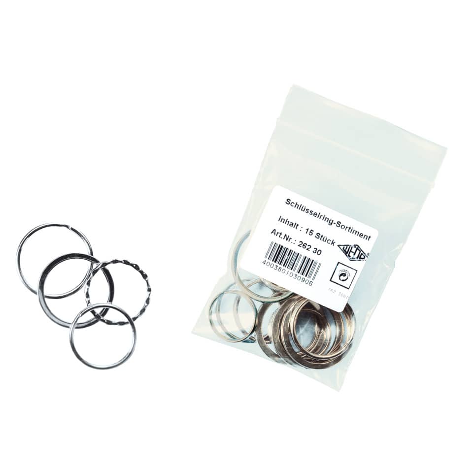 Schlüsselringe, Ringe, Metall, Kette, Beutel