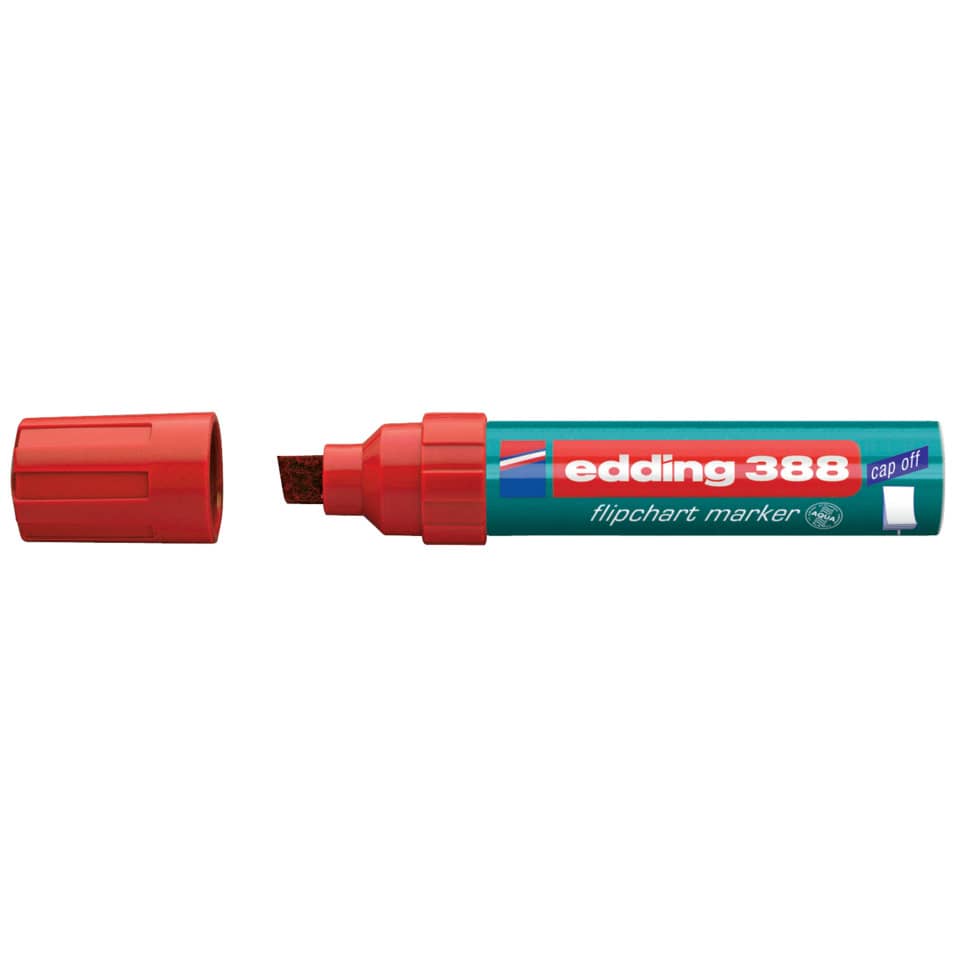 Flipchartmarker 388, 4-12mm, Keilspitze, rot EDDING 388-2