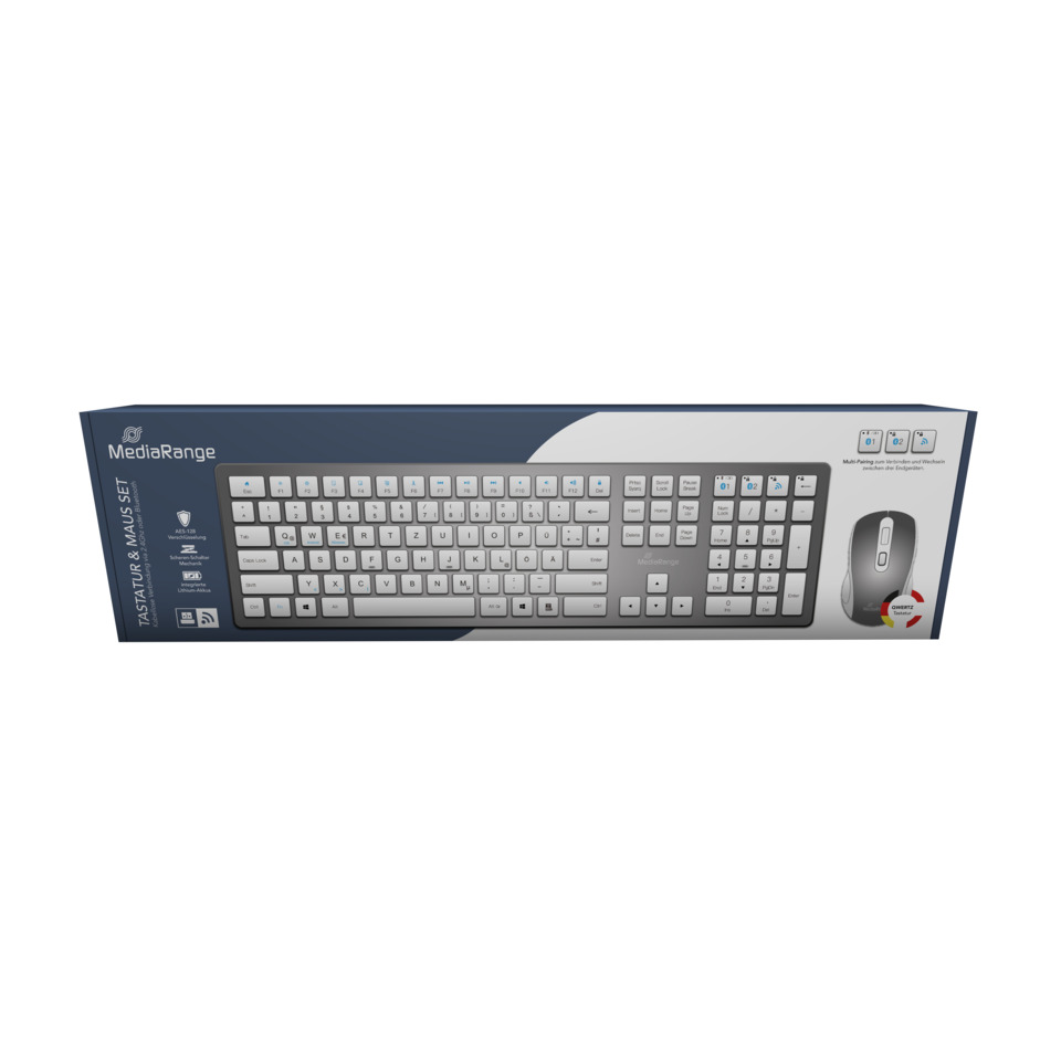 Tastatur, Kabellose Tastatur, USB-Tastatur, Full-Size, Maus-Set