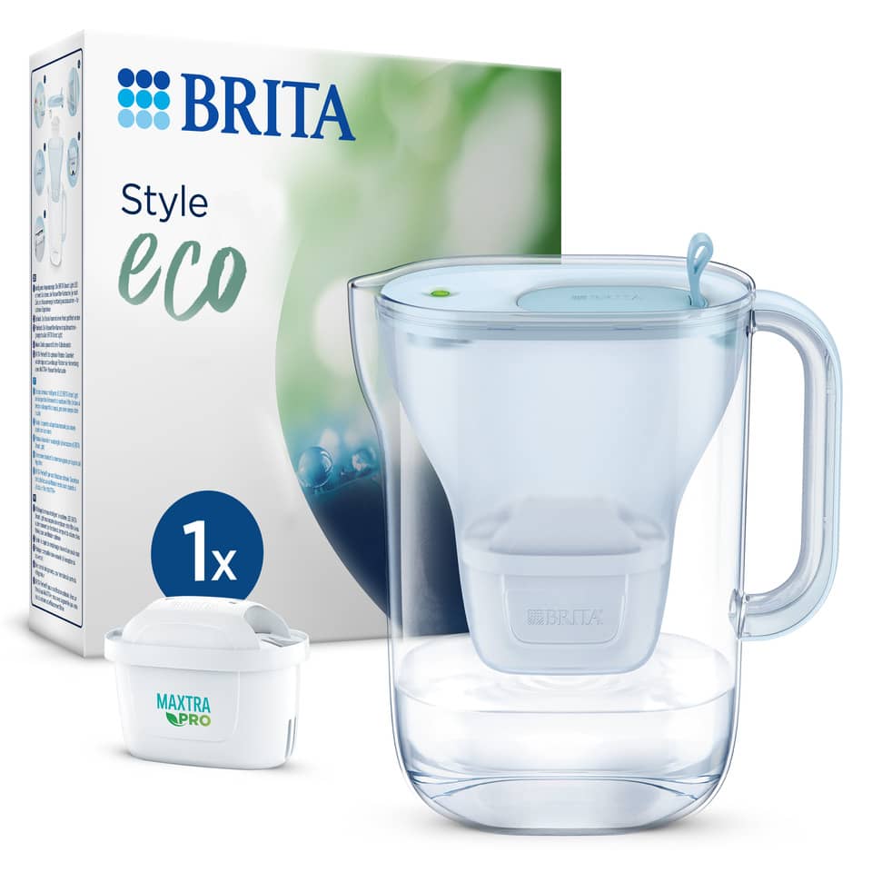 Wasserfilter, Glaskanne, Karaffe, Kanne mit Filter, Kleiner Filtereinsatz