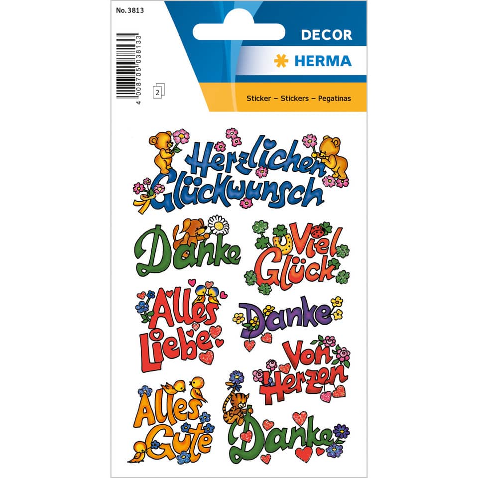 stickers, kartenset, grußkarten, herzlichen glückwunsch, danke