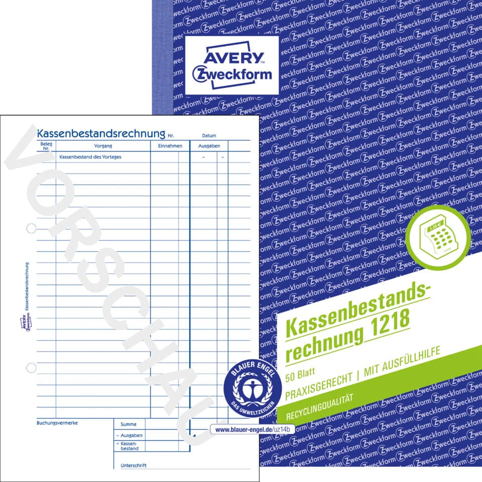 kassenbeleg, rechnung, kassenbestand, papierformular, blauer engel