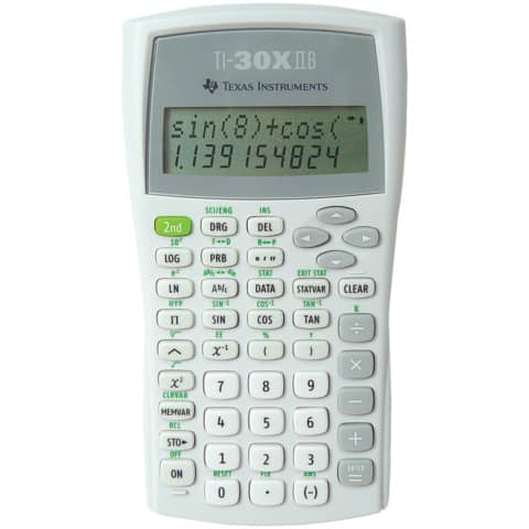 Rechner TI30X, 10-stellig, 172x247x31mm TEXAS INSTRUMENTS TI-30X IIB
