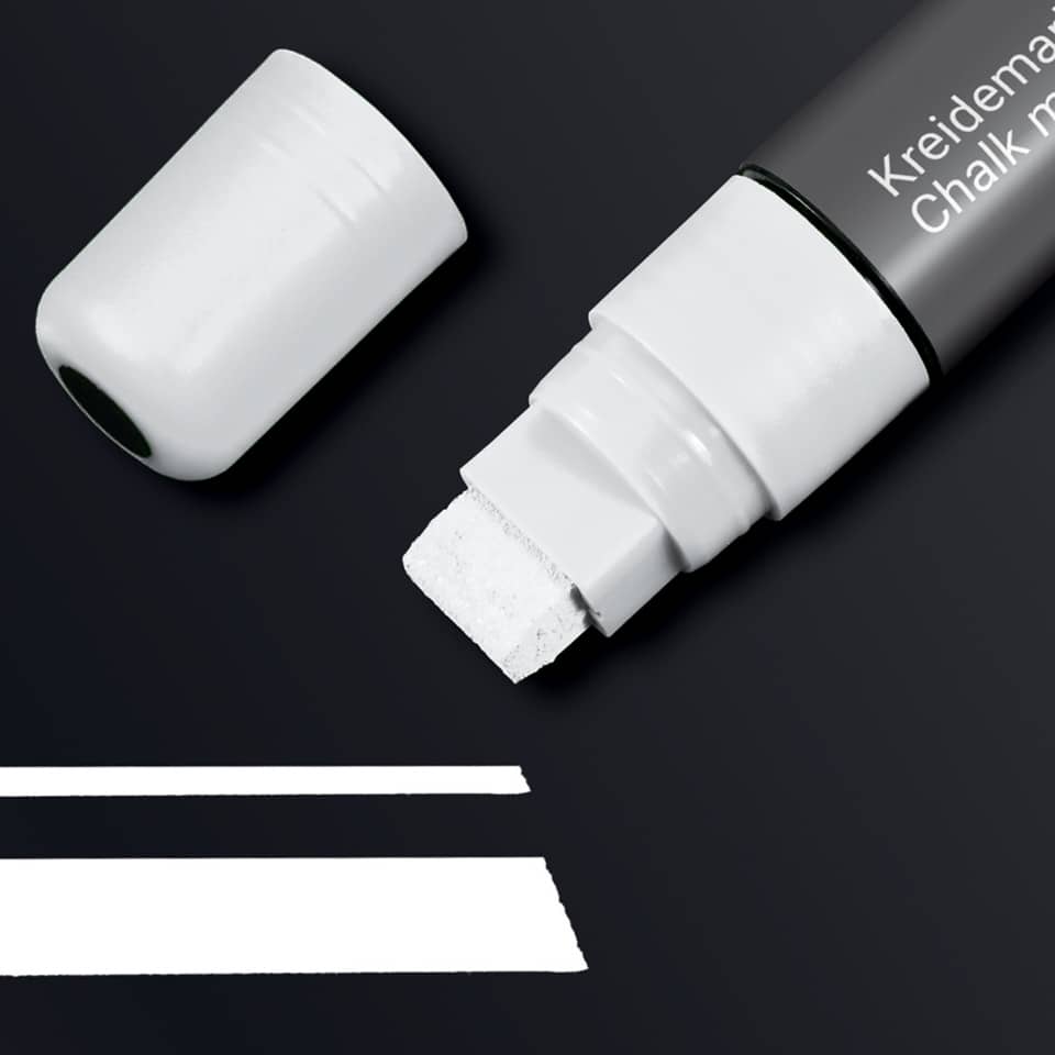 Kreidekreide?, Lackstift?, Kreidemarker, Whiteboard marker, Weiße Markierung