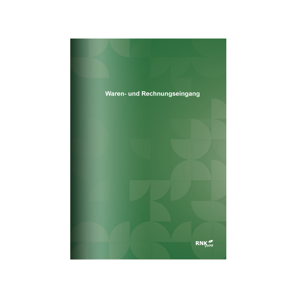 Waren- und Rechnungseingang, Umsatzsteuer, Dokumentenumschlag, Grünes Design, RNK Verlag