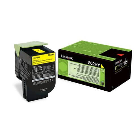 Lasertoner 802HY yellow   Return LEXMARK 80C2HY0