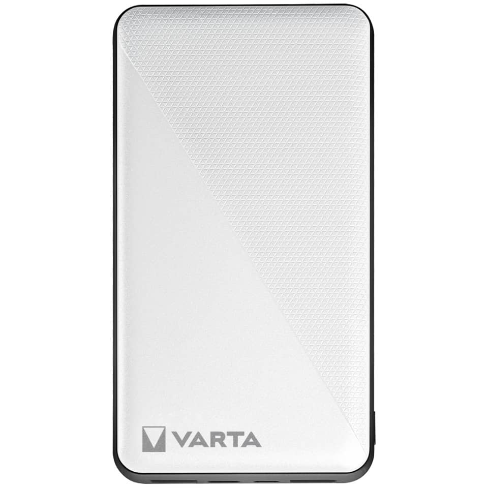 Powerbank, Tragbares Akku, Varta, Silber, Kompakt