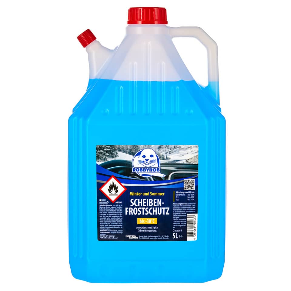 Scheibenfrostschutz, Frostschutzmittel, Autopflege, 5L, blaue Flüssigkeit
