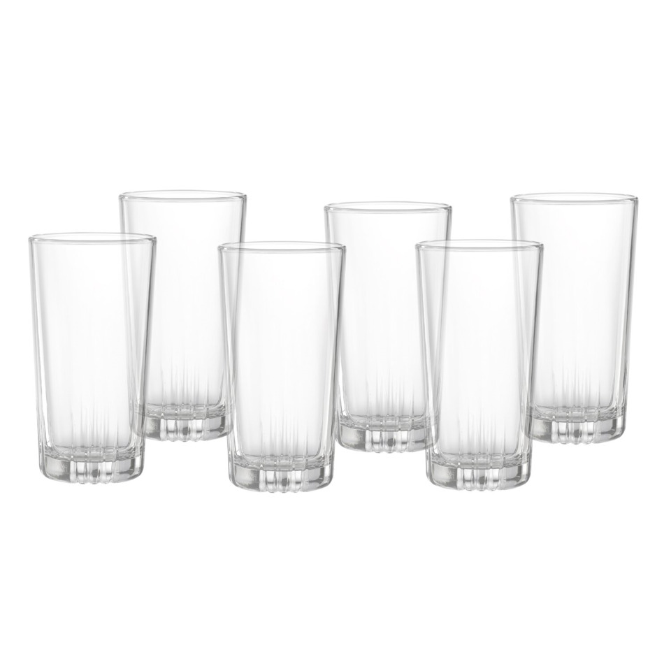 Glas, Trinkglas, Stapelbares Glas, Transparent, 6er-Set