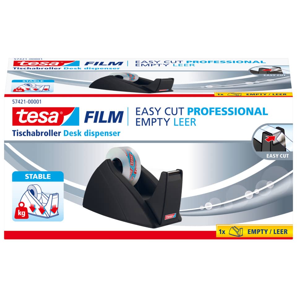 Tischabroller Easy Cut®, 33mx19mm, schwarz TESA 57421-00001-03