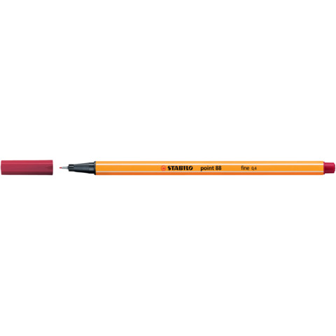 Fineliner point 88®, 0,4 mm, dunkelrot STABILO 88/50