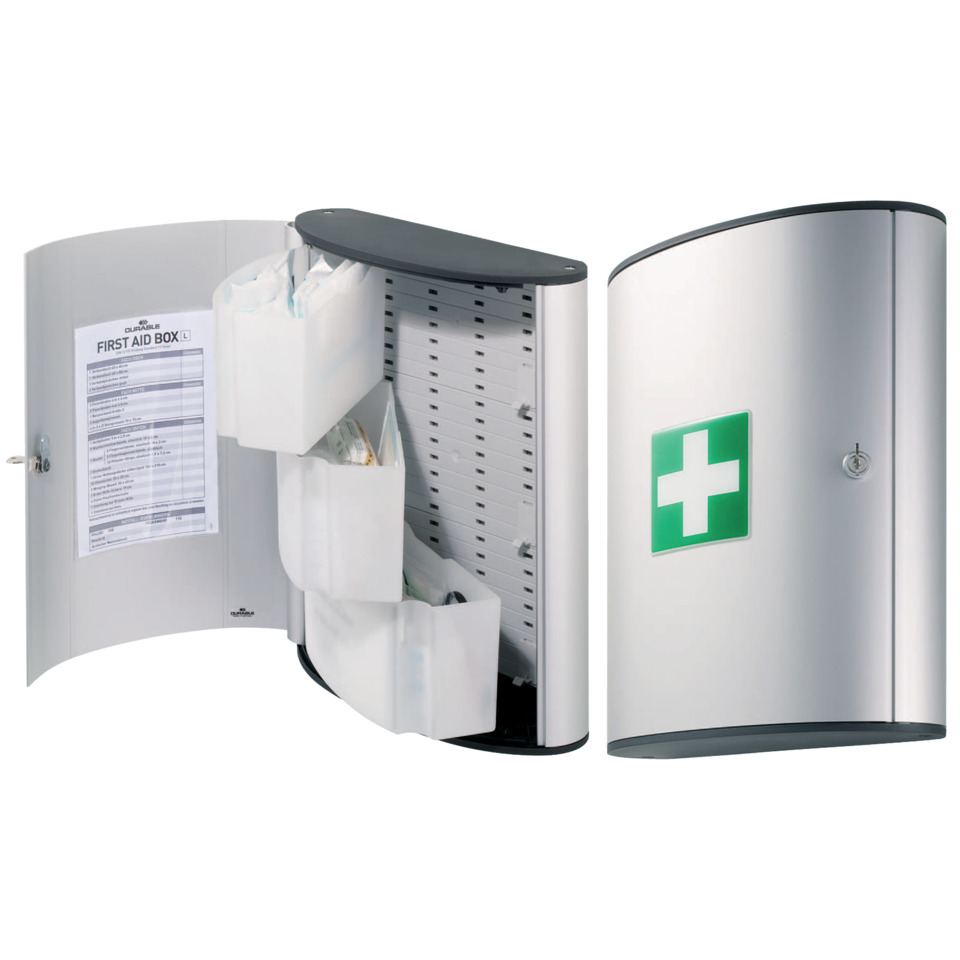 First Aid Box, Wandmontiert, Medizinischer Kasten, Grün Kreuz, Aufbewahrungstaschen