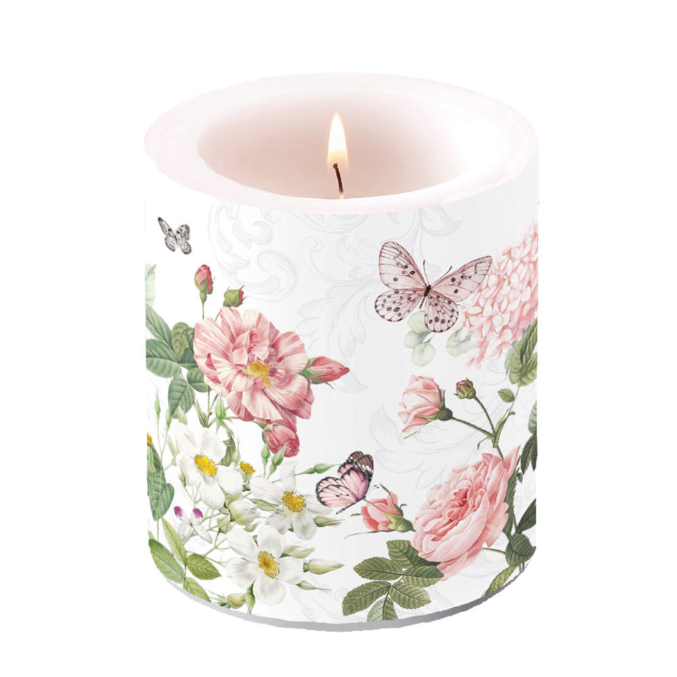 Blume, Pflanze, Rose, Kerze