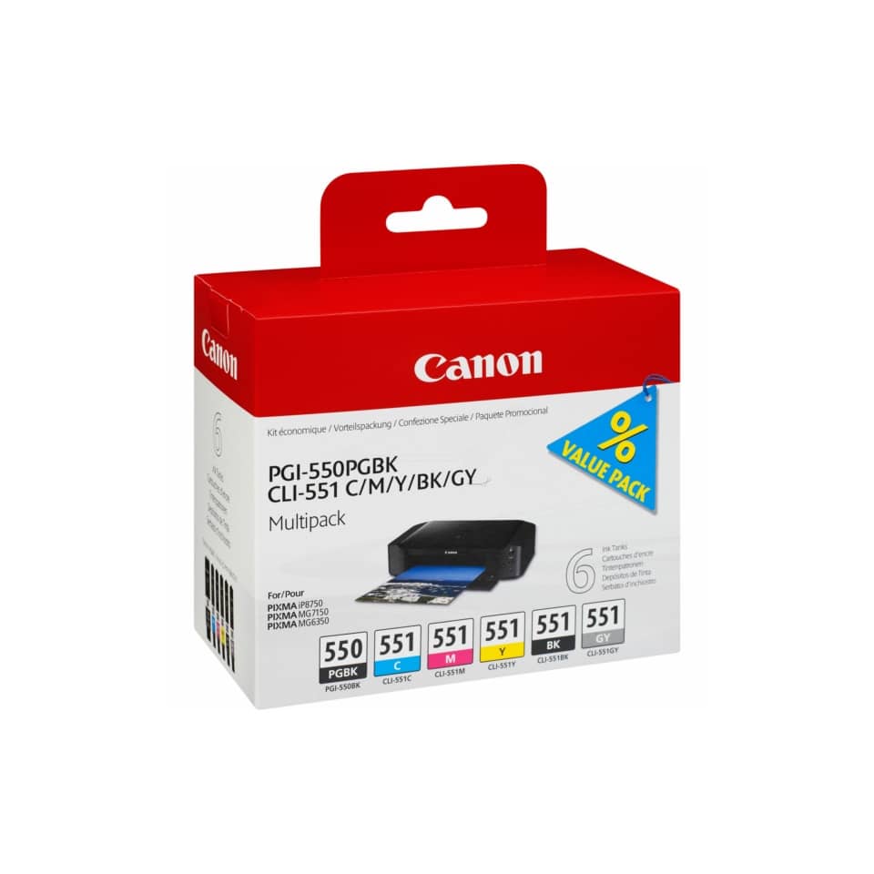 Tintenpatrone, Druckerpatronen, Canon, PGI-550, Mehrfachpack