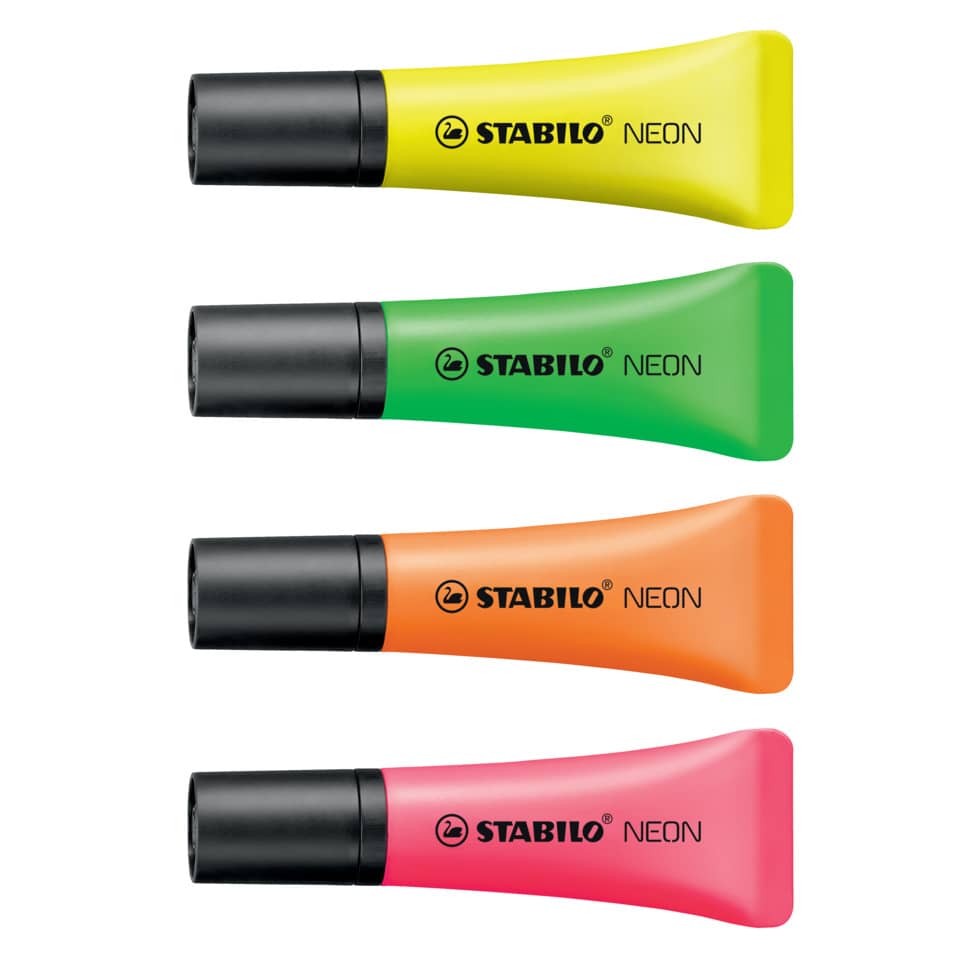 neonfarben, Highlighter, Filzstift, Kunstbedarf, Stabilo NEON