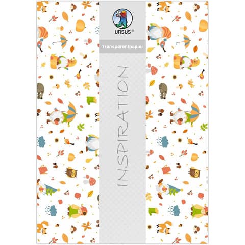 Transparentpapier Wichtelwelt Herbstwichtel, A4, 5 Blatt URSUS BÄHR 54064602F