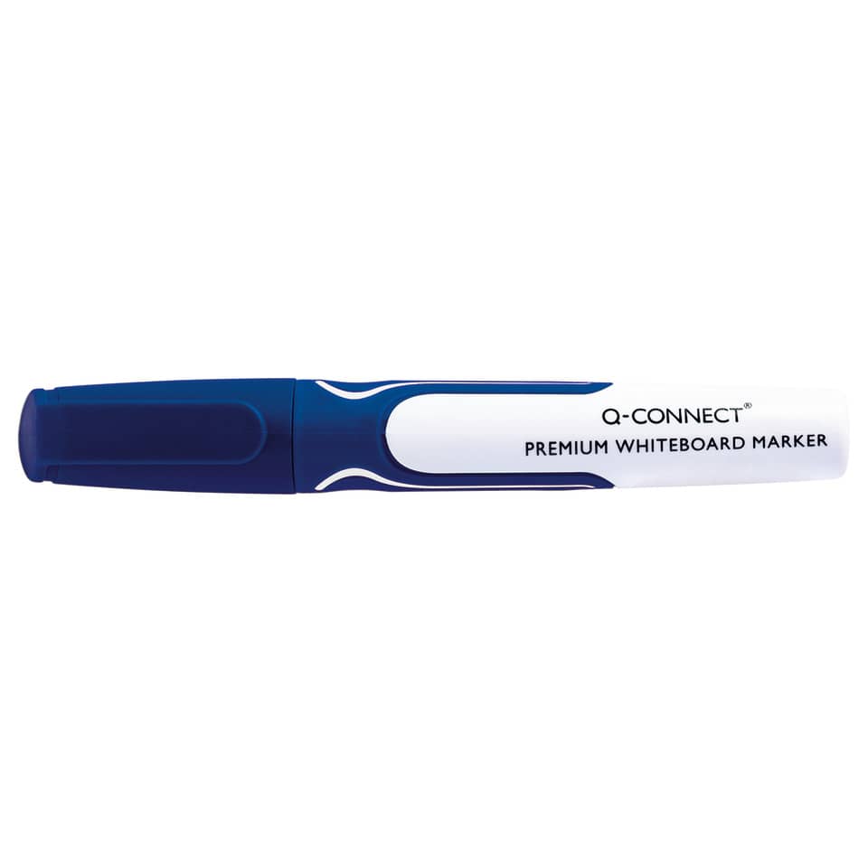 Whiteboard-Marker, blauer Marker, Tintenlöschbar, Q-CONNECT, Premium