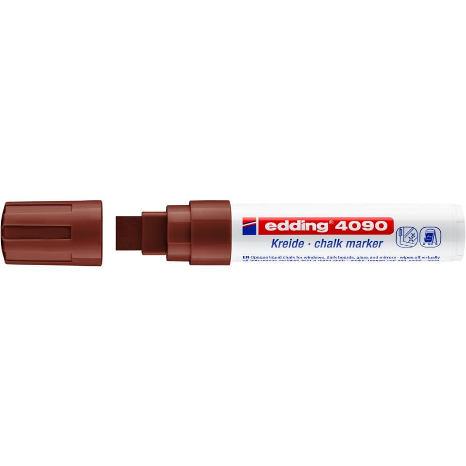 Kreide, Kunststoffmarker, Chalk marker, Rotbraun, Filzstift