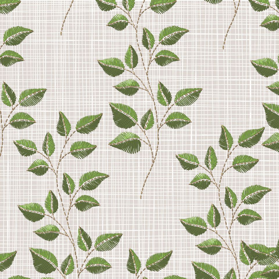 Muster, Stickerei, Leinen, Blatt, Pflanze, Muster, Dekoration für Zuhause, Leinen, Stickerei, Blatt, blätter, ast muster, grüne blätter, texturiertes stoffmuster, Rasterhintergrund