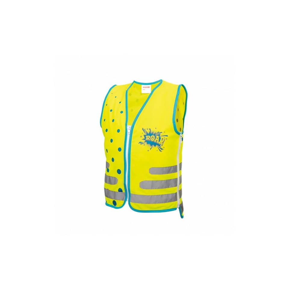 Hi-Vis Weste, Sicherheitsweste, Reflektierende Streifen, Leuchtend Gelb, Grafikaufdruck