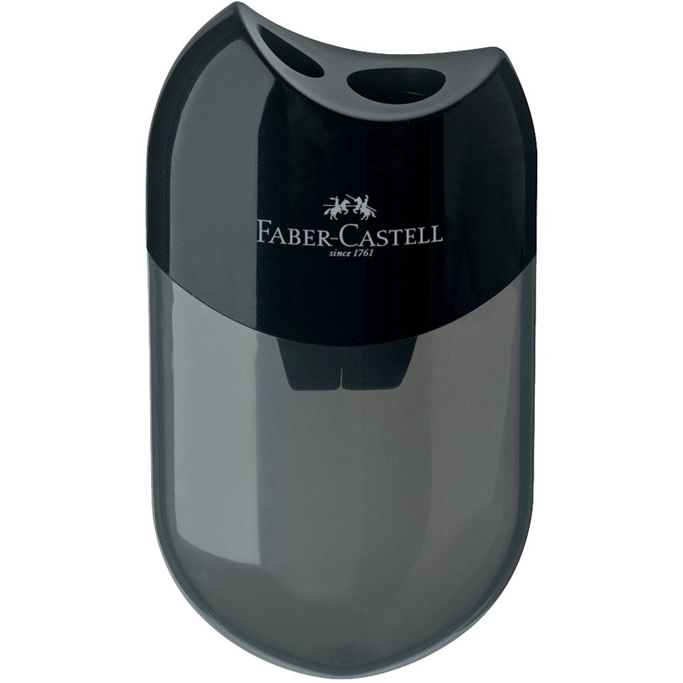 Tintenroller, Bleistiftspitzer, Faber-Castell, Stiftspitzer, Schwarz/Schwarzgrau