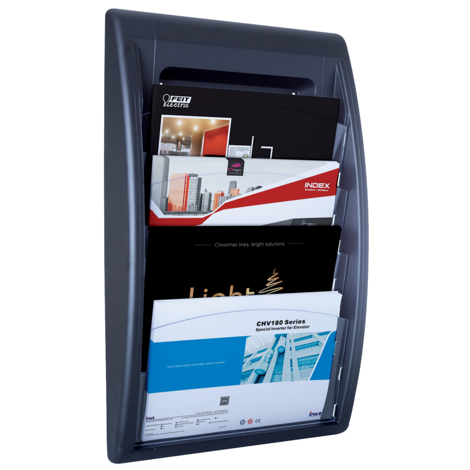 magazine pocket, prospektablage, briefkastenfach, wandmontage, dokumentenablage