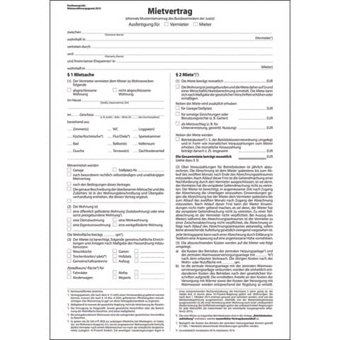 Mietvertrag, A4, 6-seitig SIGEL MV469
