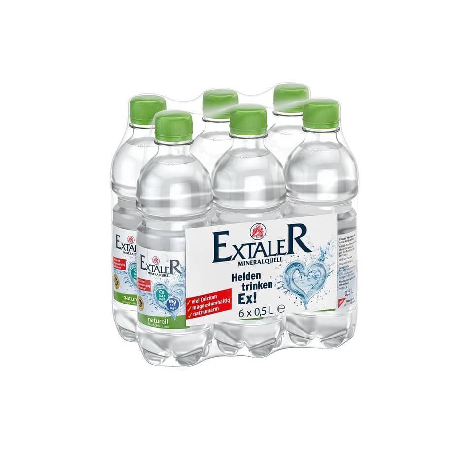 mineralwasser, 6er-pack, flasche, grün, etikett