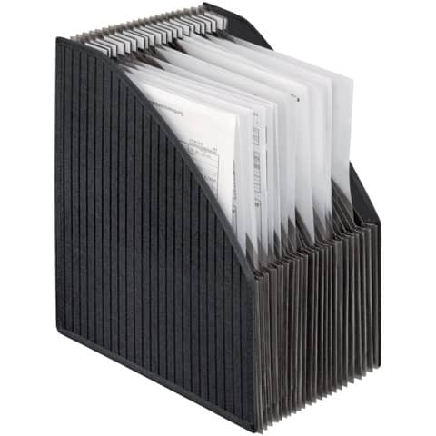 Stehsammler mit Fächer ausziehbar, A4, schwarz VELOFLEX 4446 280