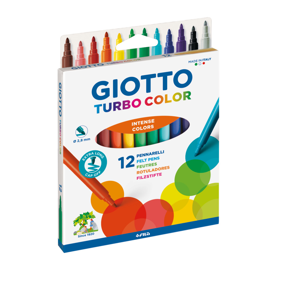 Buntstifte, Kunstbedarf, 12 Stifte, Filzstifte, Turbo Color