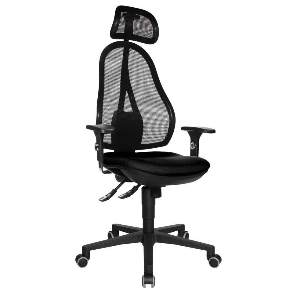 Bürostuhl, Ergonomischer Stuhl, Mesh-Rückenteil, Höhenverstellbar, Lenkrollen