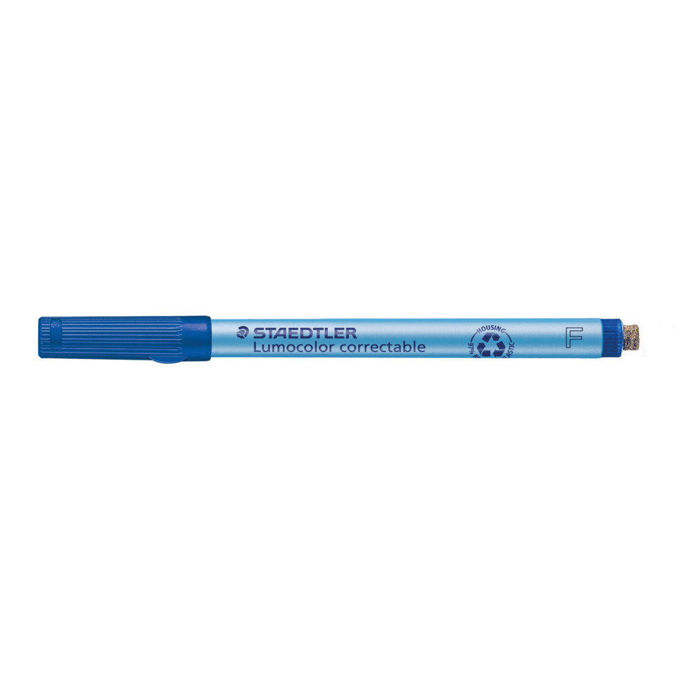 blau, Marker, Filzstift, löschbar, Staedtler