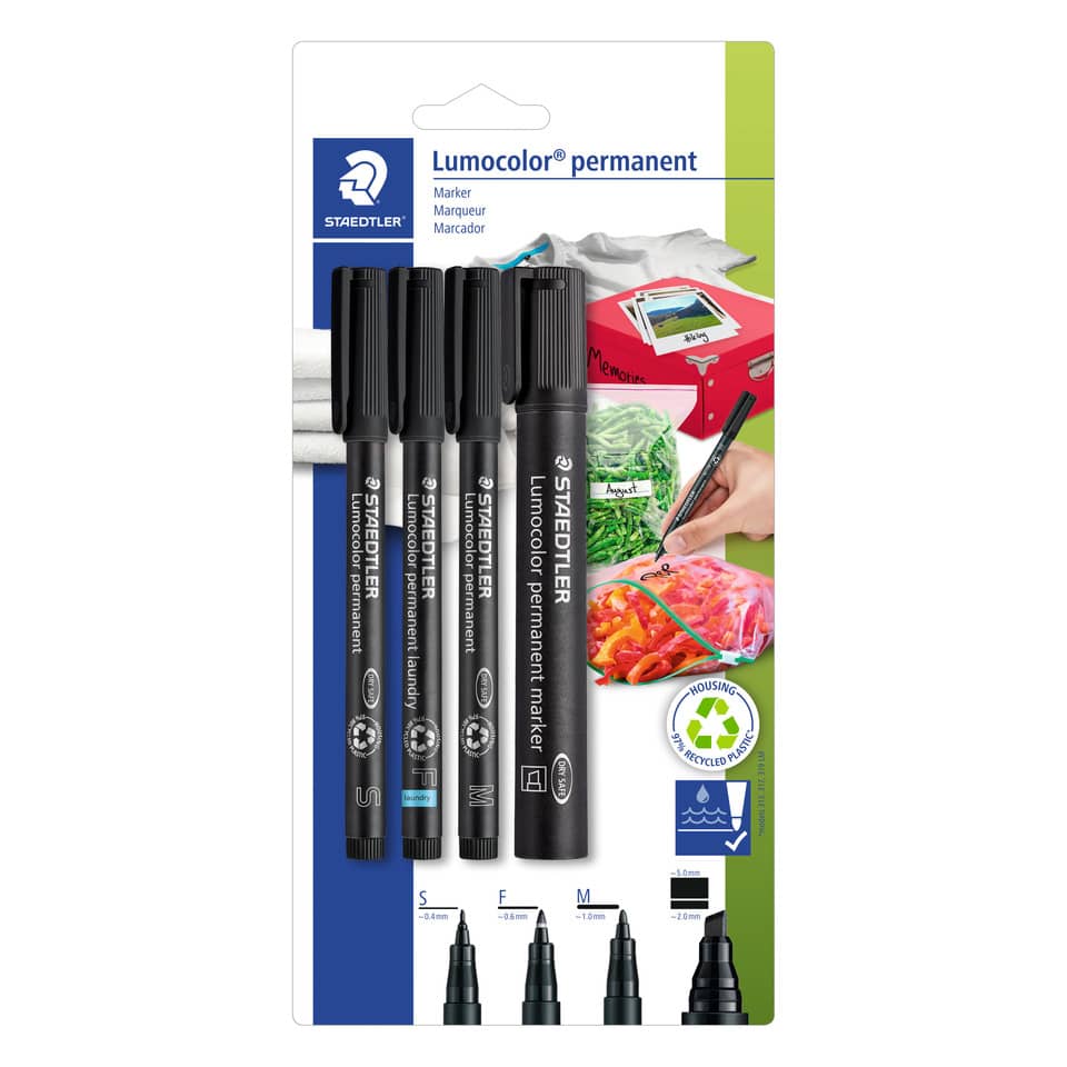 Marker, Permanent marker, Staedtler, Lumo color, Fine tip
