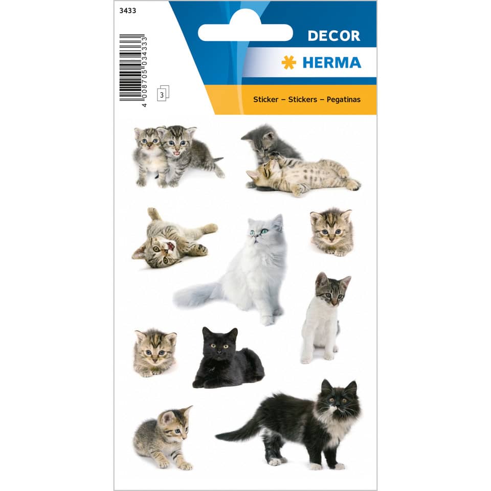 Katzenstickers, Katzenaufkleber, Tieraufkleber, Haustieraufkleber, Katzen-Fotos